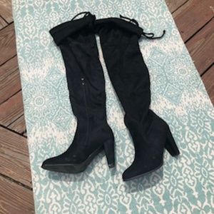 Black Thigh-High Boots
